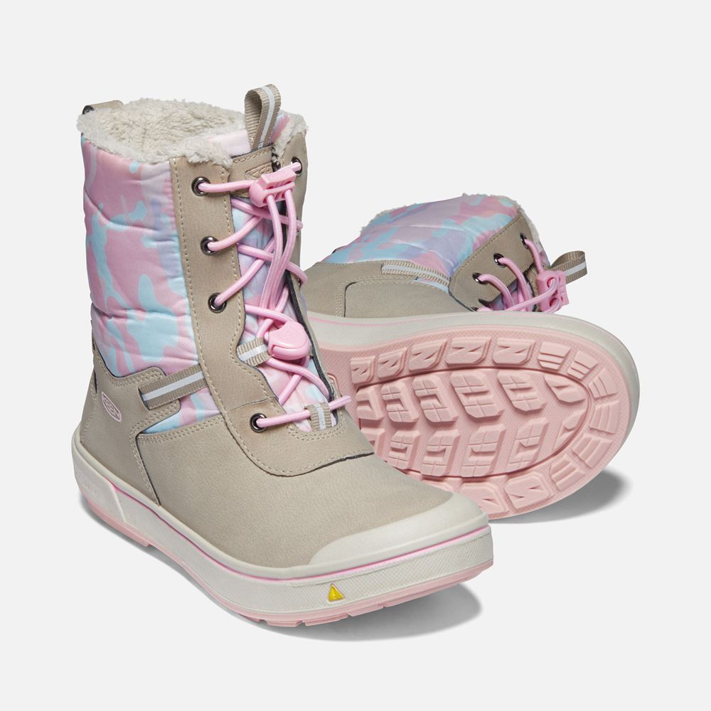 Keen Vinterkängor Barn Beige/Rosa - Kelsa Waterproof - 479680JRU